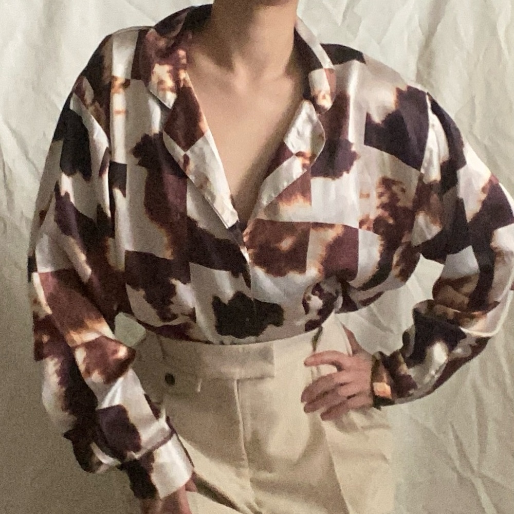 Checker Animal Print Blouse by Nasty Gal Inc!